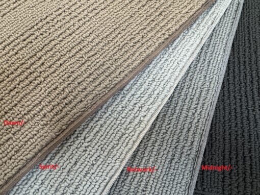 Oxford 2 carpet. Style: Loop Pile Fibre: Solution Dyed Polypropylene Rating: Heavy Duty (Including Stairs)